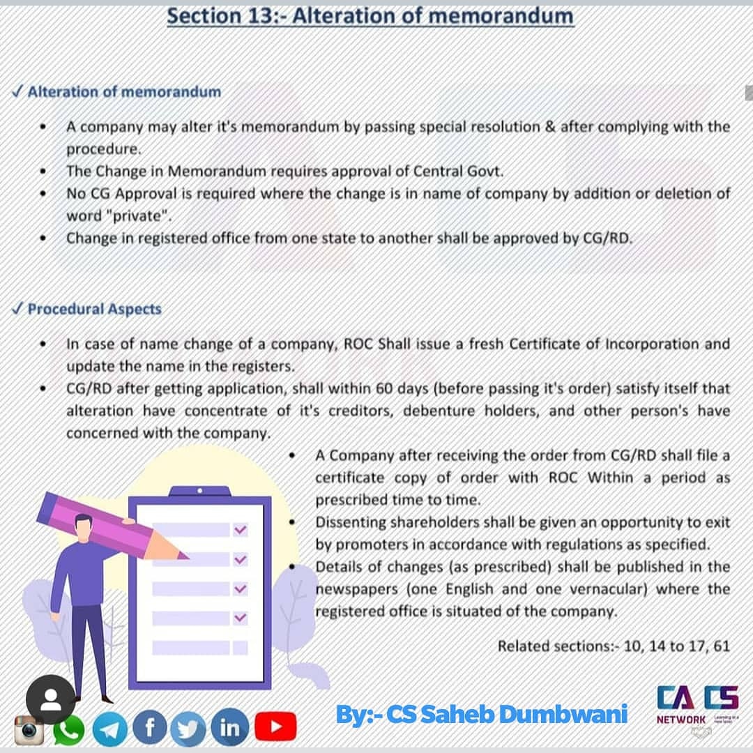 Section 13 | Company law | Simplified Now